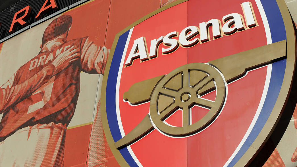 Arsenal crest on Emirates Stadium